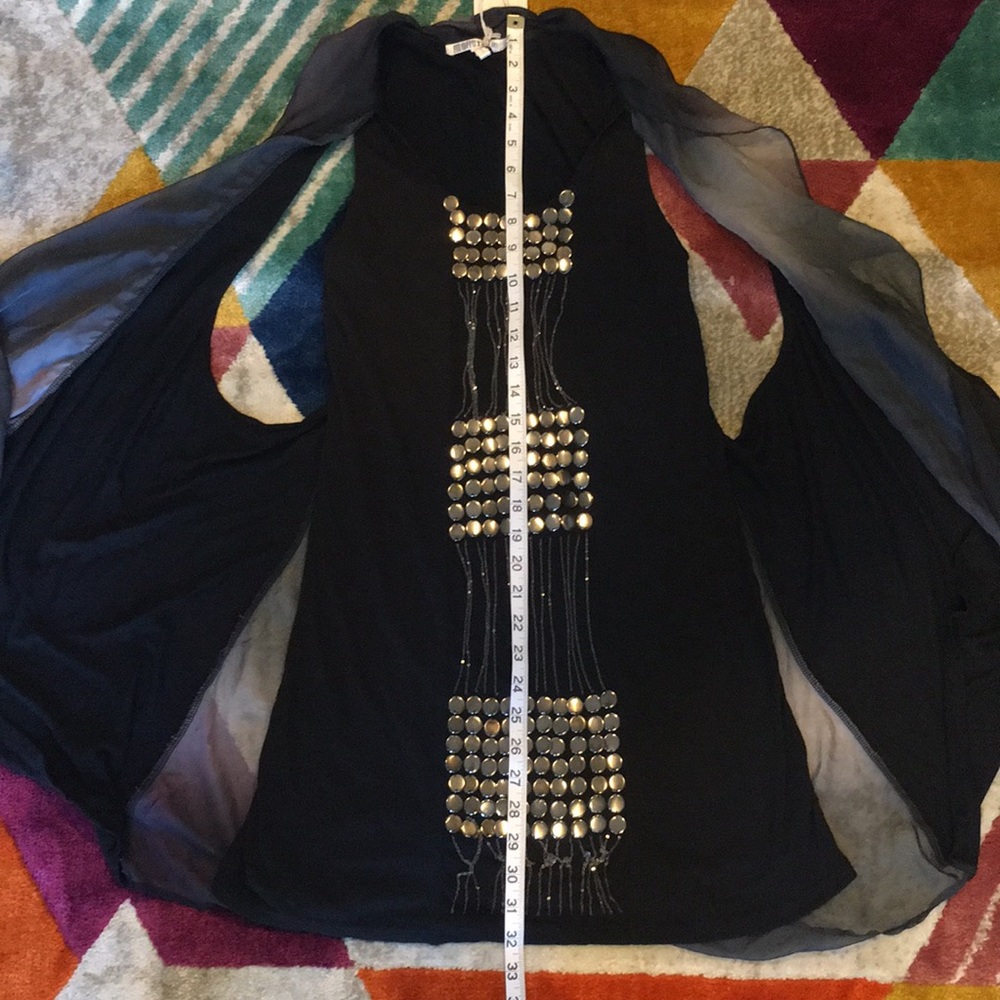 Monoreno Dress With Sequence And Attached Vest - image 5